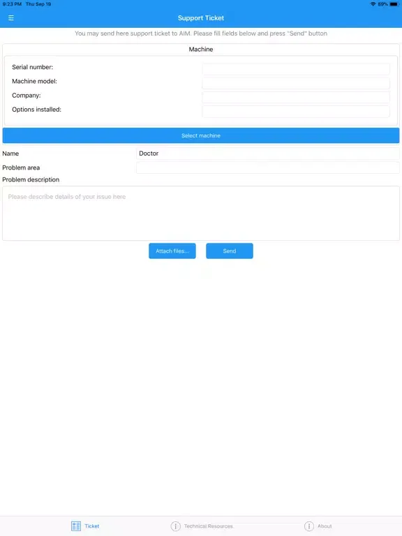 AIM-CNC iPad  سکرین شاٹس