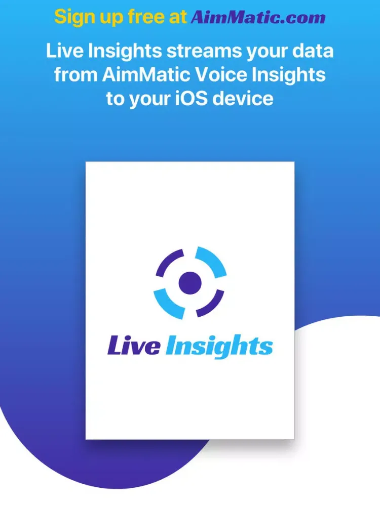 Tangkapan layar Live Insights iPad 