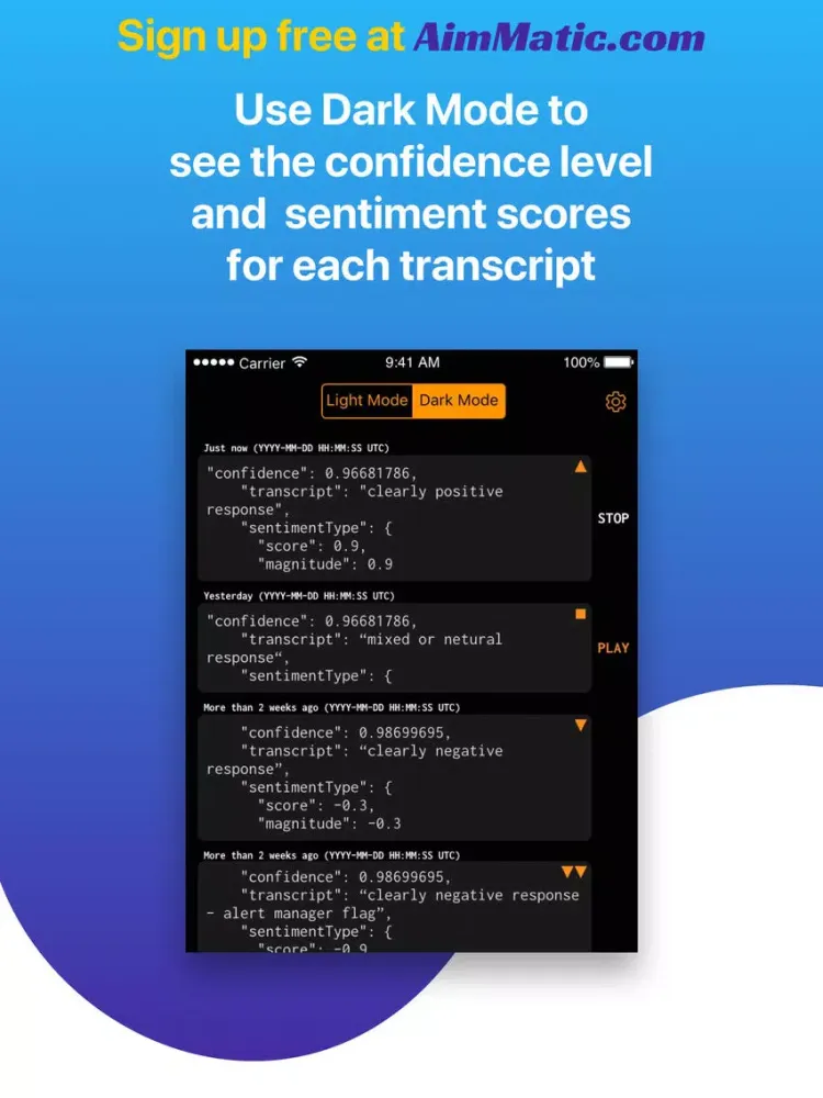 Tangkapan layar Live Insights iPad 