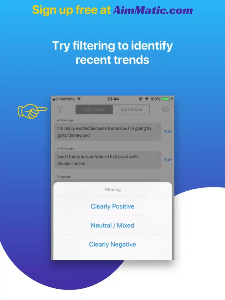 Tangkapan layar Live Insights iPad 