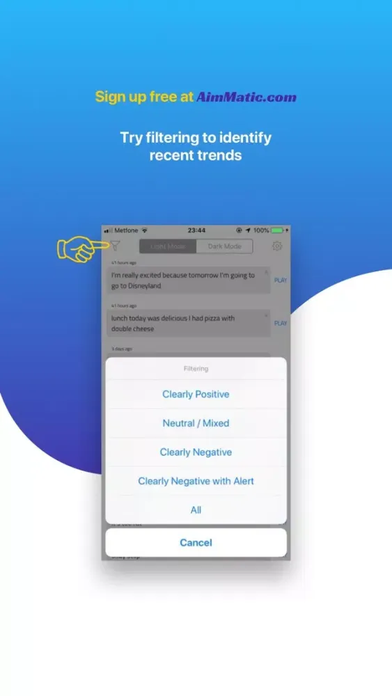 Tangkapan layar Live Insights