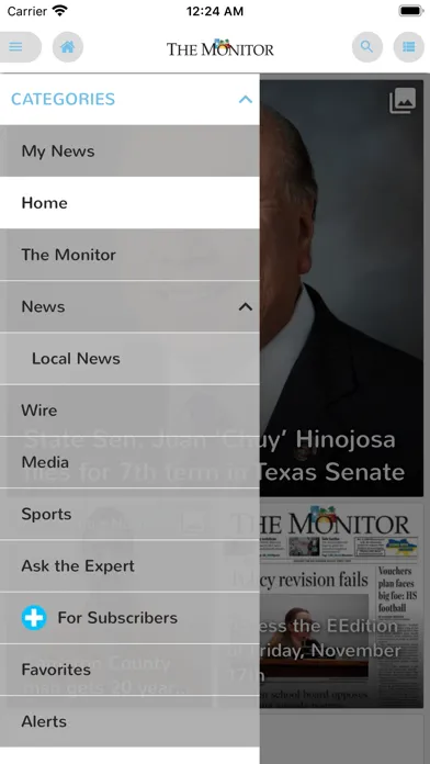 Capturas de tela do The Monitor News
