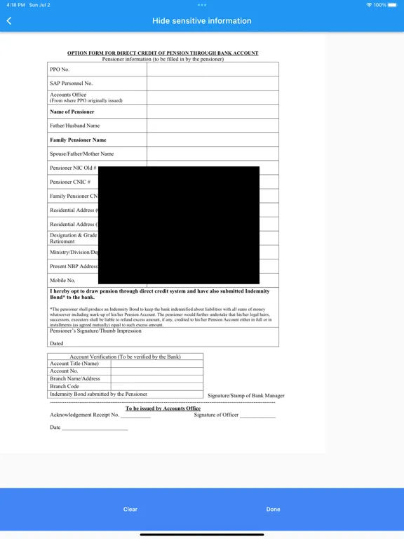 Zrzuty ekranu CopyID iPad 