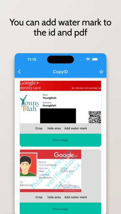 Zrzuty ekranu CopyID
