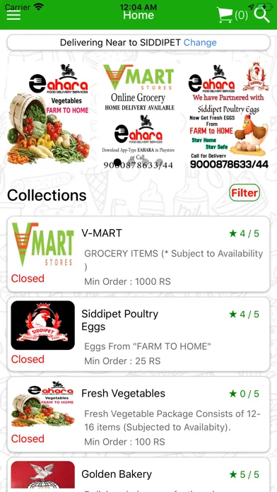 Zrzuty ekranu E Ahara Delivery