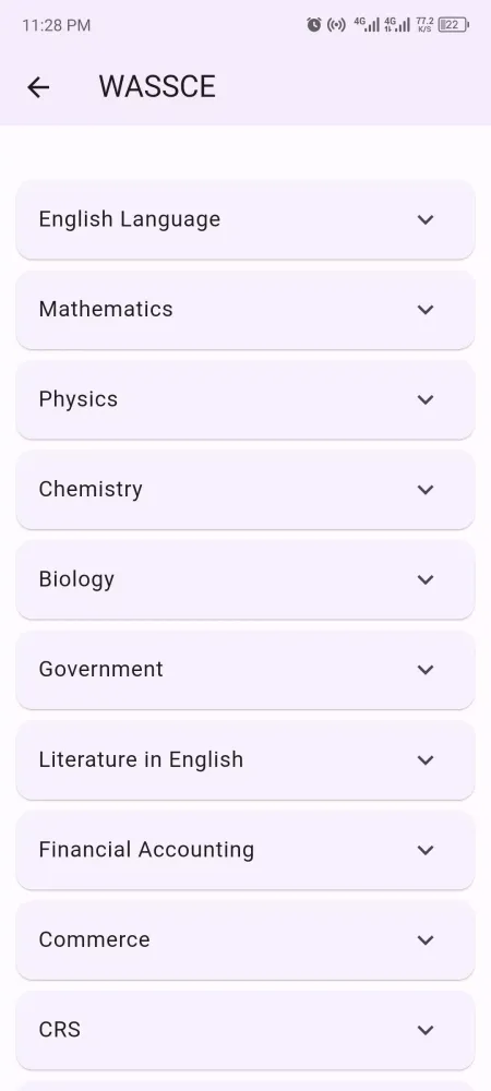 Captures d'écran de WAEC Past Questions (PASSCO)