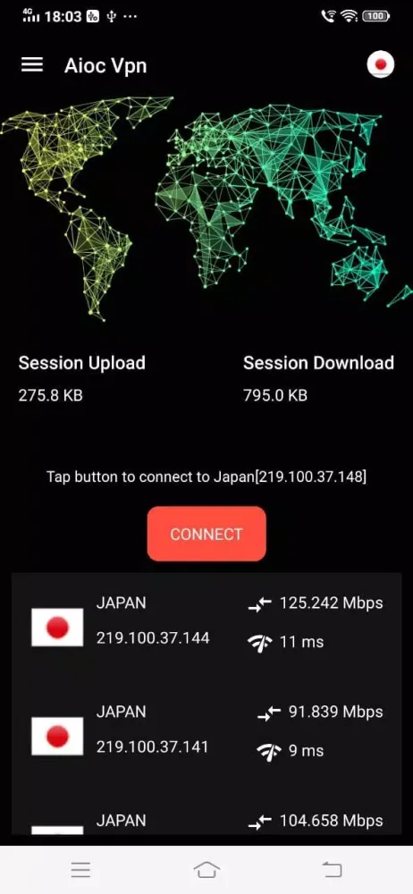AIOC VPN Screenshots