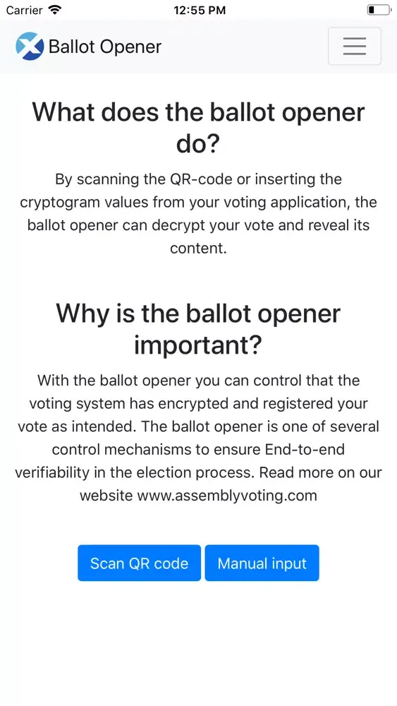Tangkapan skrin Ballot Opener