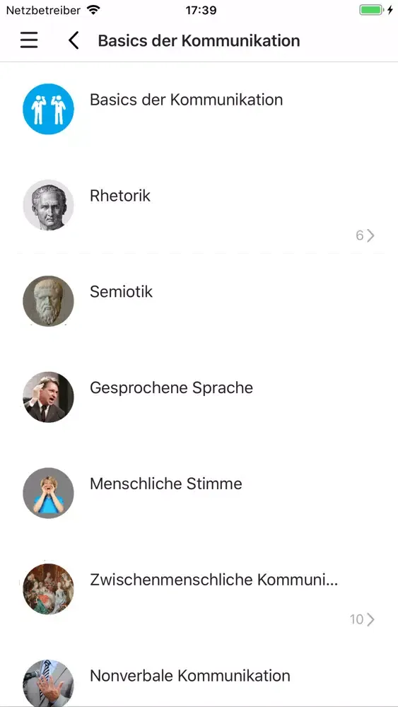 Kommunikations-Training Screenshots