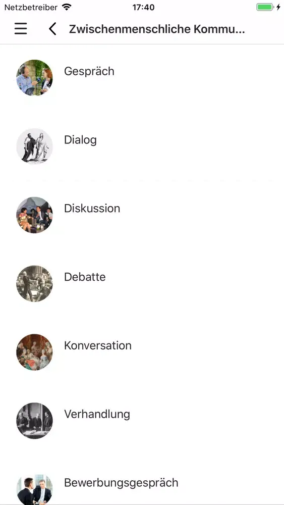 Kommunikations-Training Screenshots