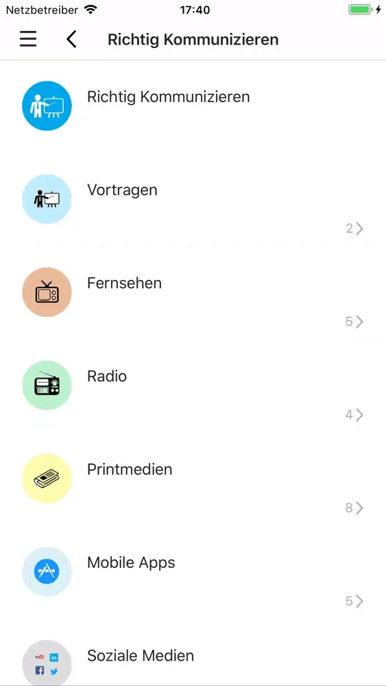 Kommunikations-Training Screenshots