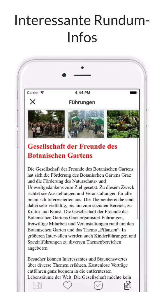 Capturas de tela do Botanischer Garten Graz