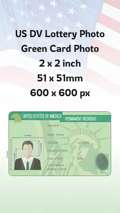 ภาพหน้าจอของ Green Card Photo US VISA