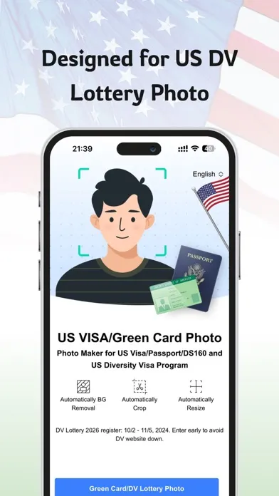 ภาพหน้าจอของ Green Card Photo US VISA
