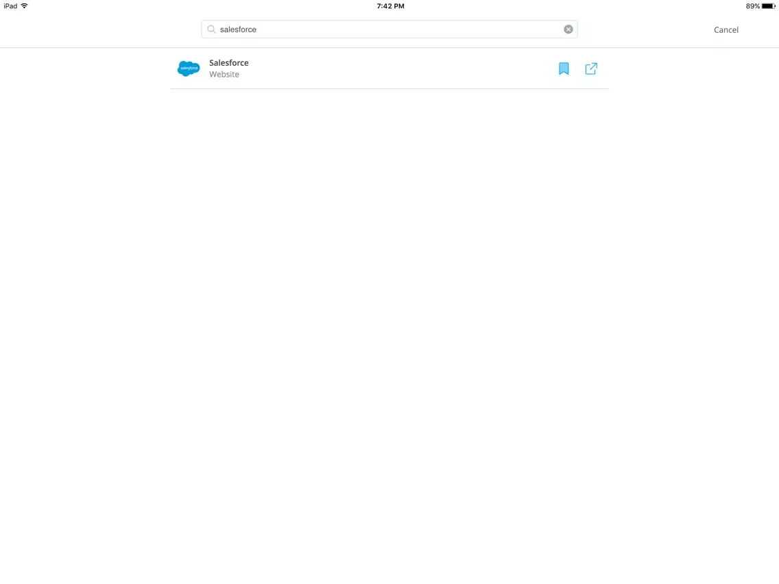 Screenshot di VMware Workspace ONE iPad 