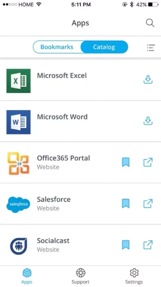 Screenshot di VMware Workspace ONE