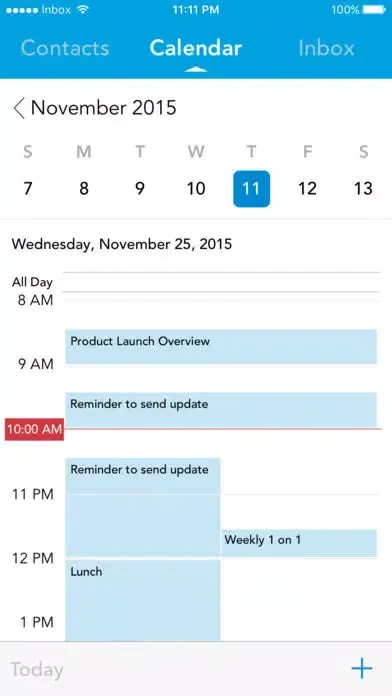 Ảnh chụp màn hình của AirWatch Inbox
