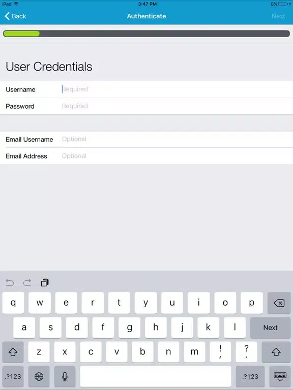Tangkapan layar AirWatch Container iPad 