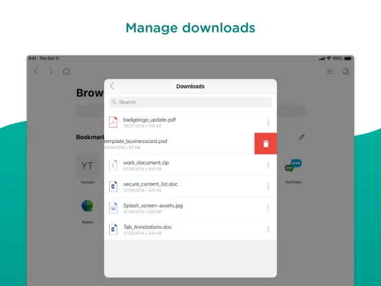 Web - Workspace ONE iPad  Screenshots