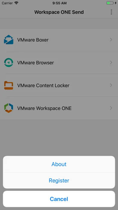 Zrzuty ekranu Send - Workspace ONE