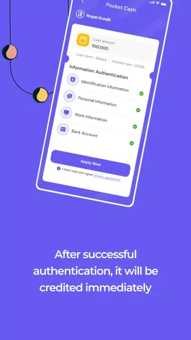 Zrzuty ekranu Royal Kredit - Pinjaman Online