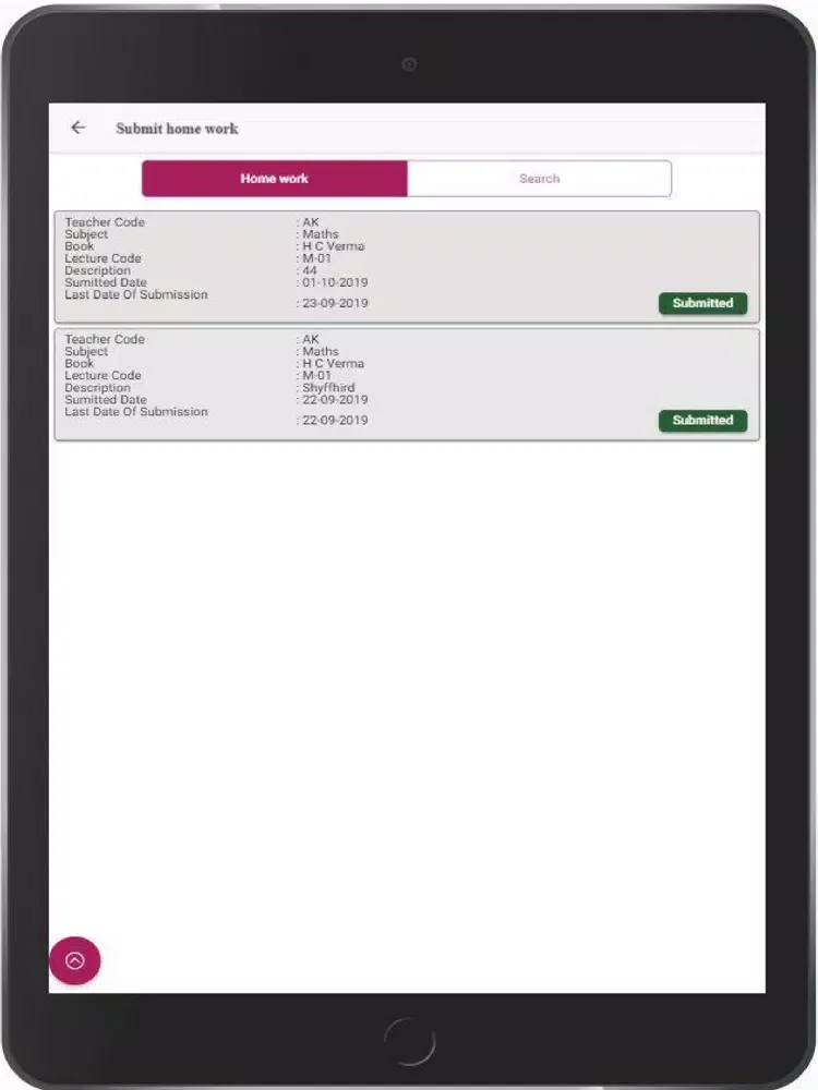 Academic Interaction Register iPad 应用截图