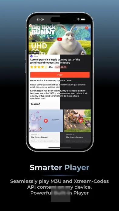 ภาพหน้าจอของ IPTV Smarter Player