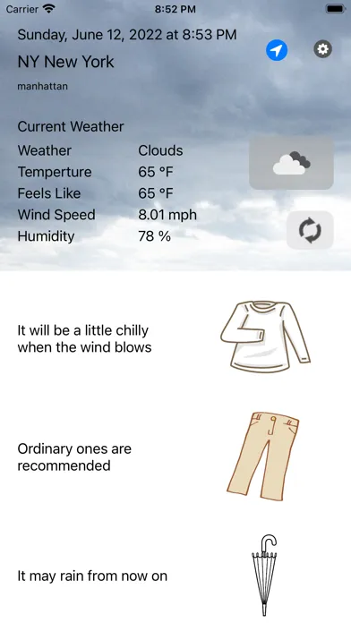 Captures d'écran de Weather&Clothes