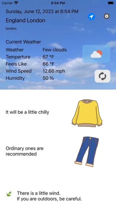 Captures d'écran de Weather&Clothes