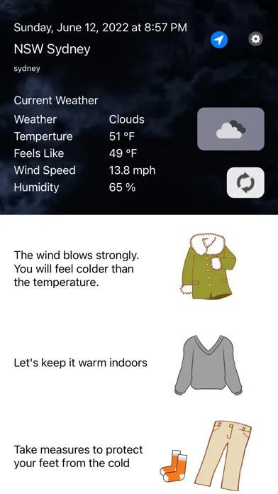 Captures d'écran de Weather&Clothes