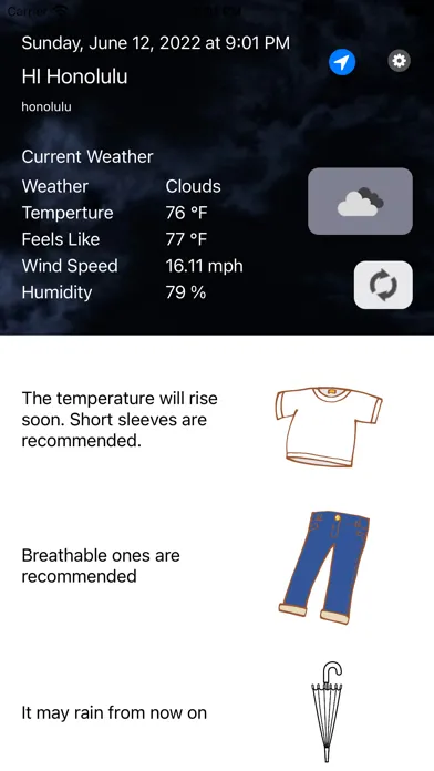 Captures d'écran de Weather&Clothes