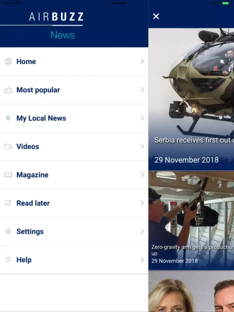 AIRBUZZ News iPad  Ekran Görüntüleri