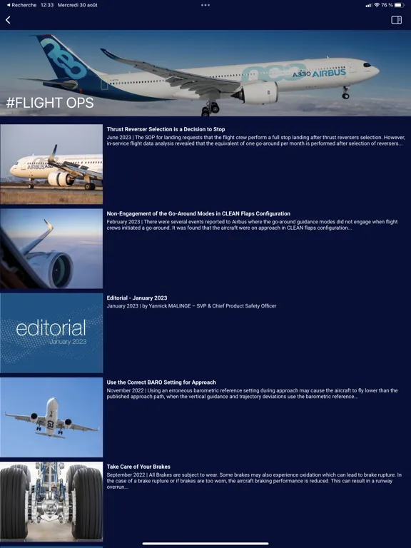 Airbus Safety first iPad  Screenshots