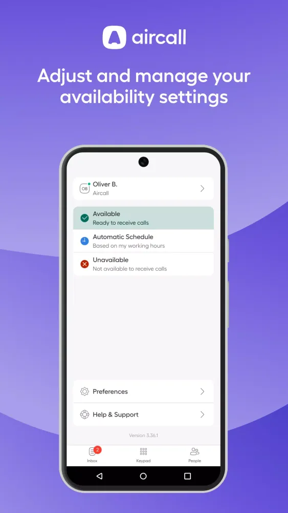 Скриншоты Aircall