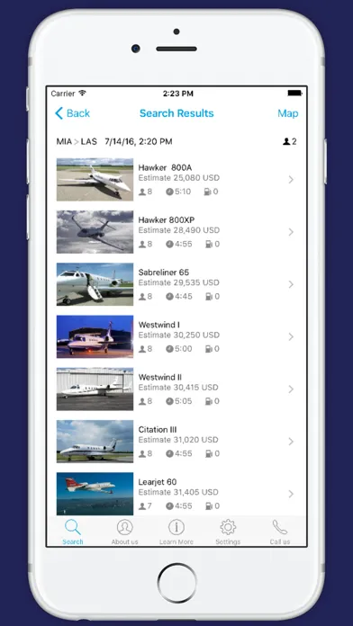 Tangkapan layar Air Charter Service  - Private Jet Prices