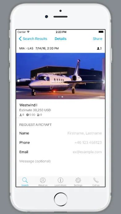 Tangkapan layar Air Charter Service  - Private Jet Prices