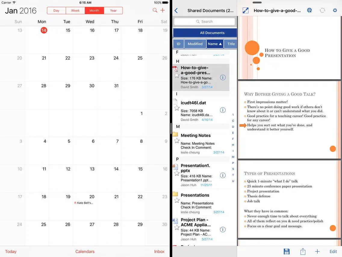 Screenshot di Filamente Lite for SharePoint iPad 