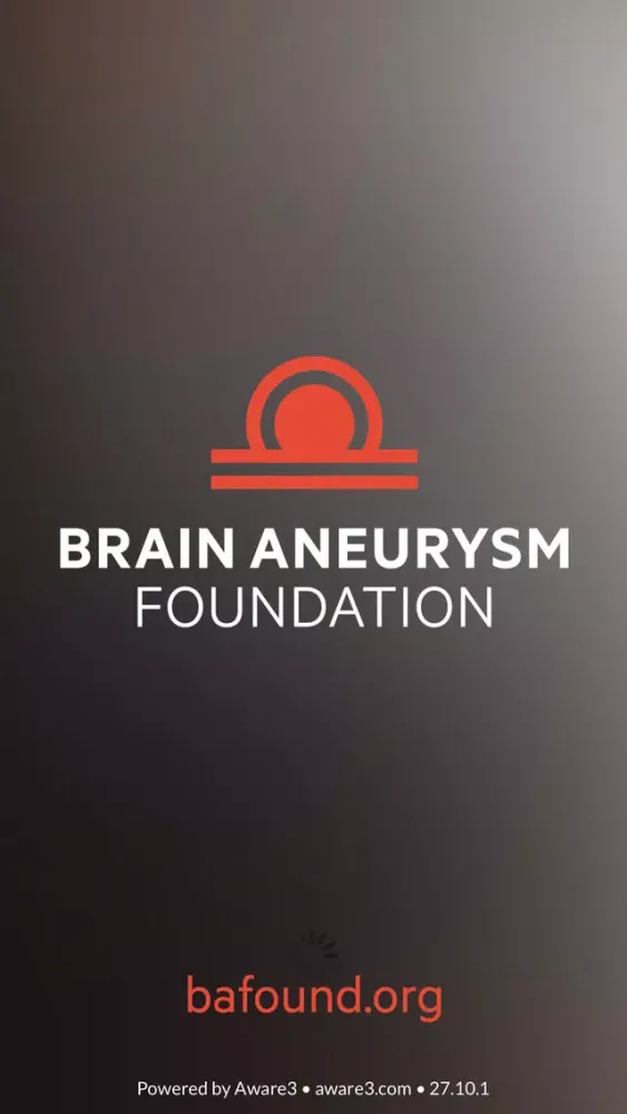 ภาพหน้าจอของ Brain Aneurysm Foundation