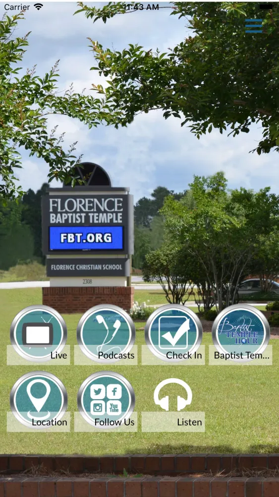 Capturas de tela do Florence Baptist Temple