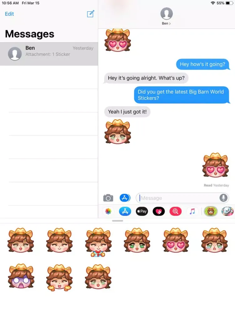 Ảnh chụp màn hình của Big Barn World Stickers iPad 