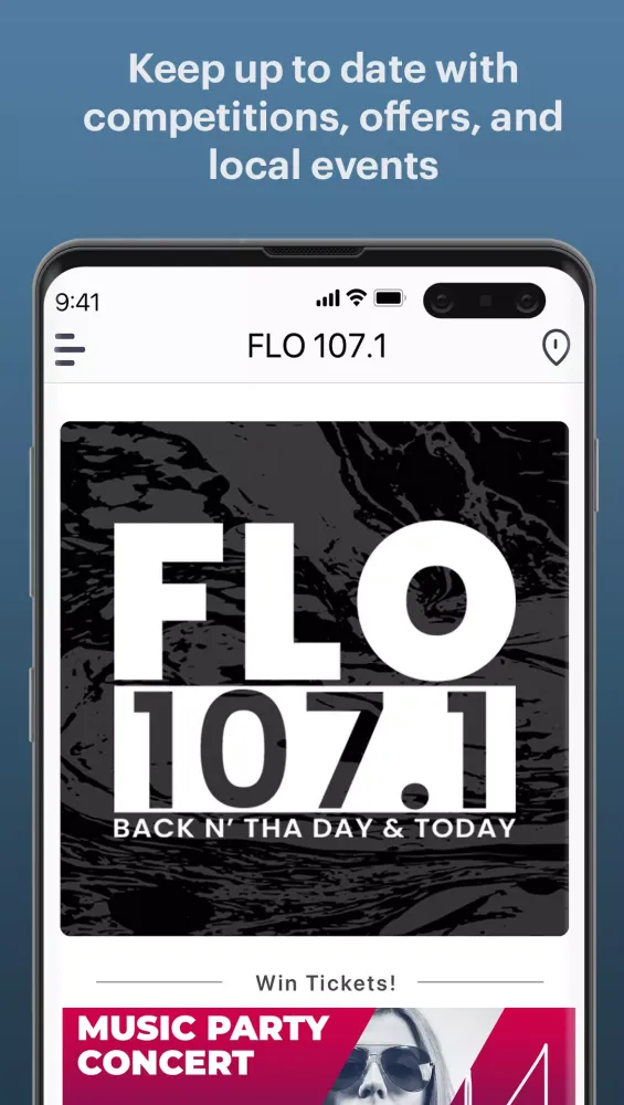 Captures d'écran de FLO 107.1