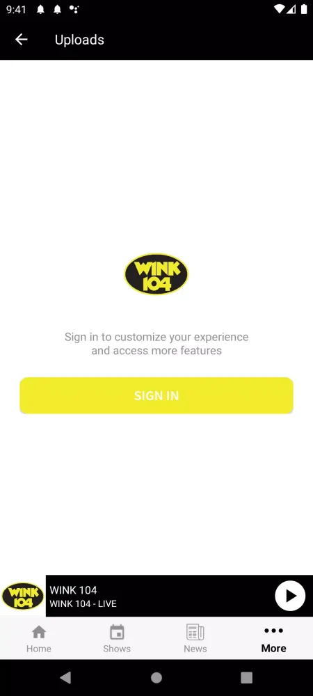 Capturas de pantalla de WINK 104