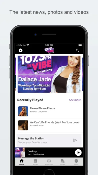 Zrzuty ekranu 107.3 THE VIBE