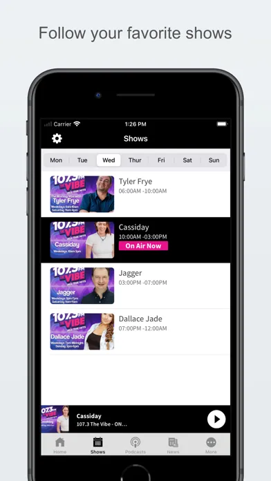 Zrzuty ekranu 107.3 THE VIBE