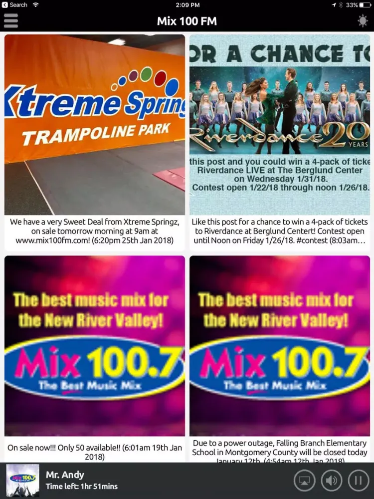Скриншоты Mix 100 FM iPad 