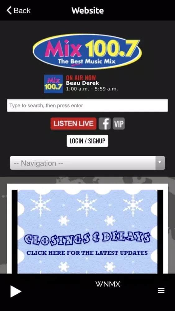 Скриншоты Mix 100 FM