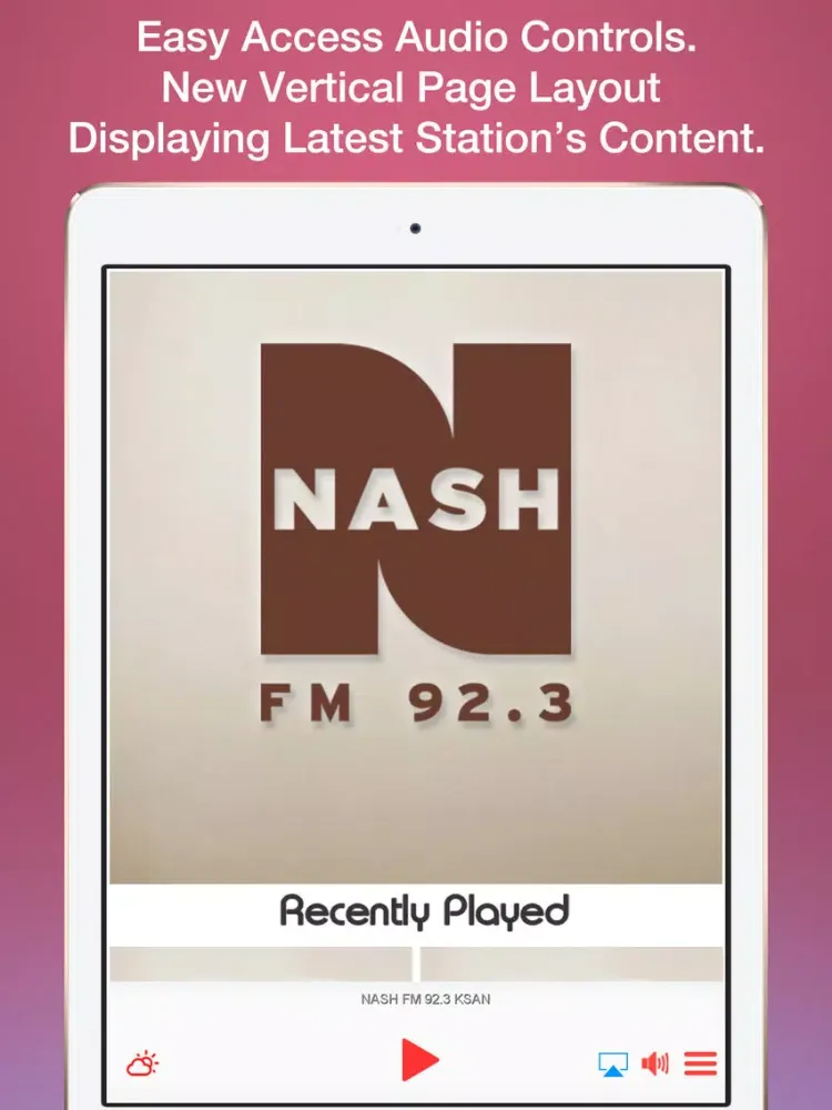 Скриншоты NASH FM 92.3 KSAN iPad 