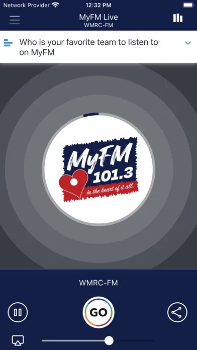 ภาพหน้าจอของ MyFM Live