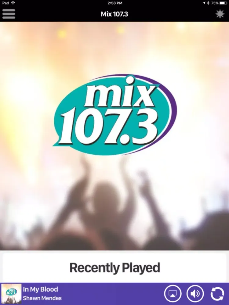 Zrzuty ekranu Mix 107.3 iPad 