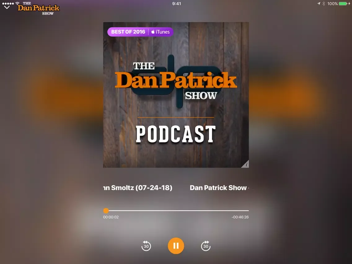 Tangkapan skrin The Dan Patrick Show iPad 